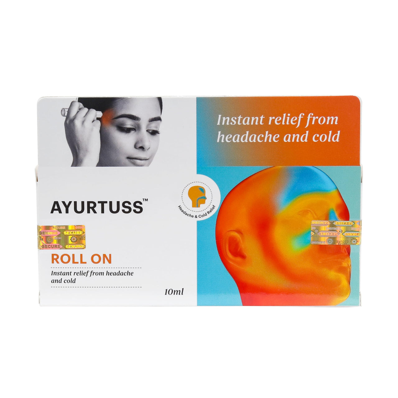 Forest Secrets Ayurtuss Roll On| Quick Headache Relief| Relieves Nasal Congestion| Cold Relief- 10Ml | Pack of 2