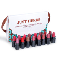 Just Herbs Ayurvedic, Natural Lip & Cheek Tint- 06 Pink Forever(Creamy Matte) & Just Herbs Ayurvedic Creamy Matte Lipstick Set38gm (Pack of 16)