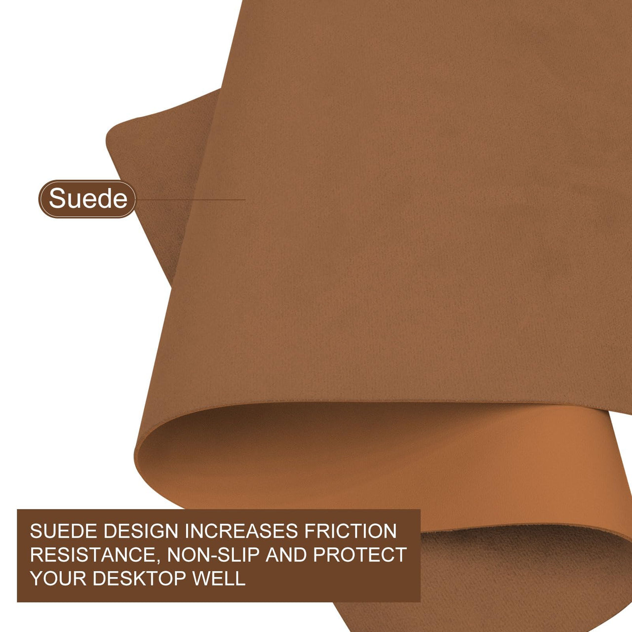 Desk Pad,Large Mouse Pad, Non-Slip PU Leathers Writing Pad,Desktop Protection Pad,Computer Desk Pad, Waterproof Table Mat, Desk Mat for Office and Home Writing (Brown;23.6"x 13.7") Brown 23.6"x 13.7"