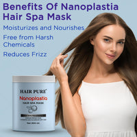 Hair Pure Nanoplastia Hair SPA Mask | Deep Nourishment & Smoothing Treatment | Professional-Grade Hydration, Frizz Control, and Hair Repair for All Hair Types | Restores Shine & Healthy Hair, 900ml