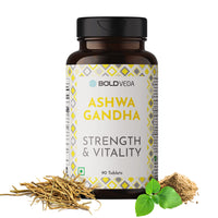 Boldveda Ashwagandha Tablets with Piperine Ashwagandha ksm66 Tablets Helps Release Stress Anxiety Support & Wellness Ashwagandha Powder Tablet for Mental Calmness Support Strength - 90 Tablets