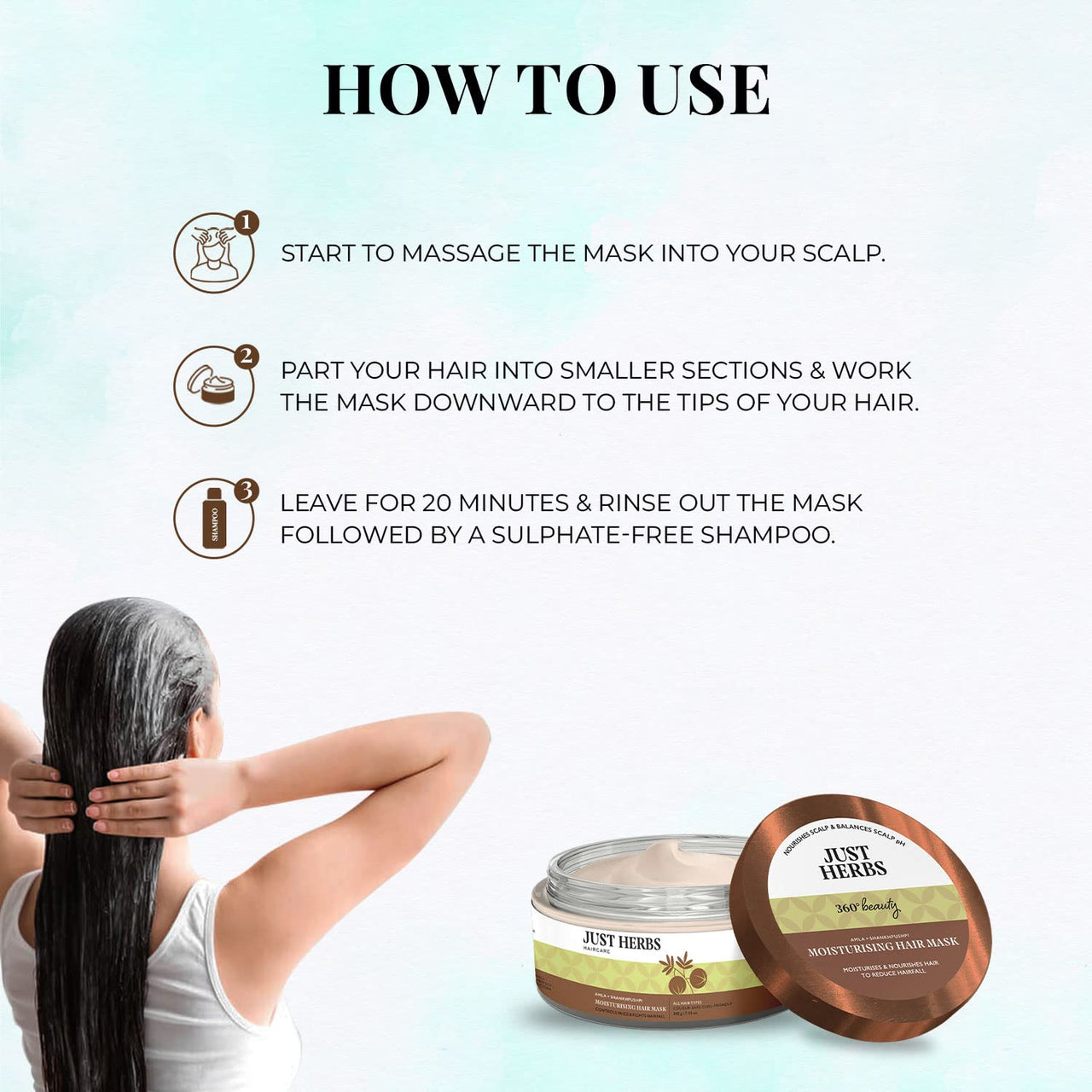 Just Herbs Ayurvedic Shirolepam Hair & Scalp Treatment Mask Cream For Hair Growth, Hairfall & Damaged Hair- Paraben & Silicon Free Hair Mask For Men & Women 200g