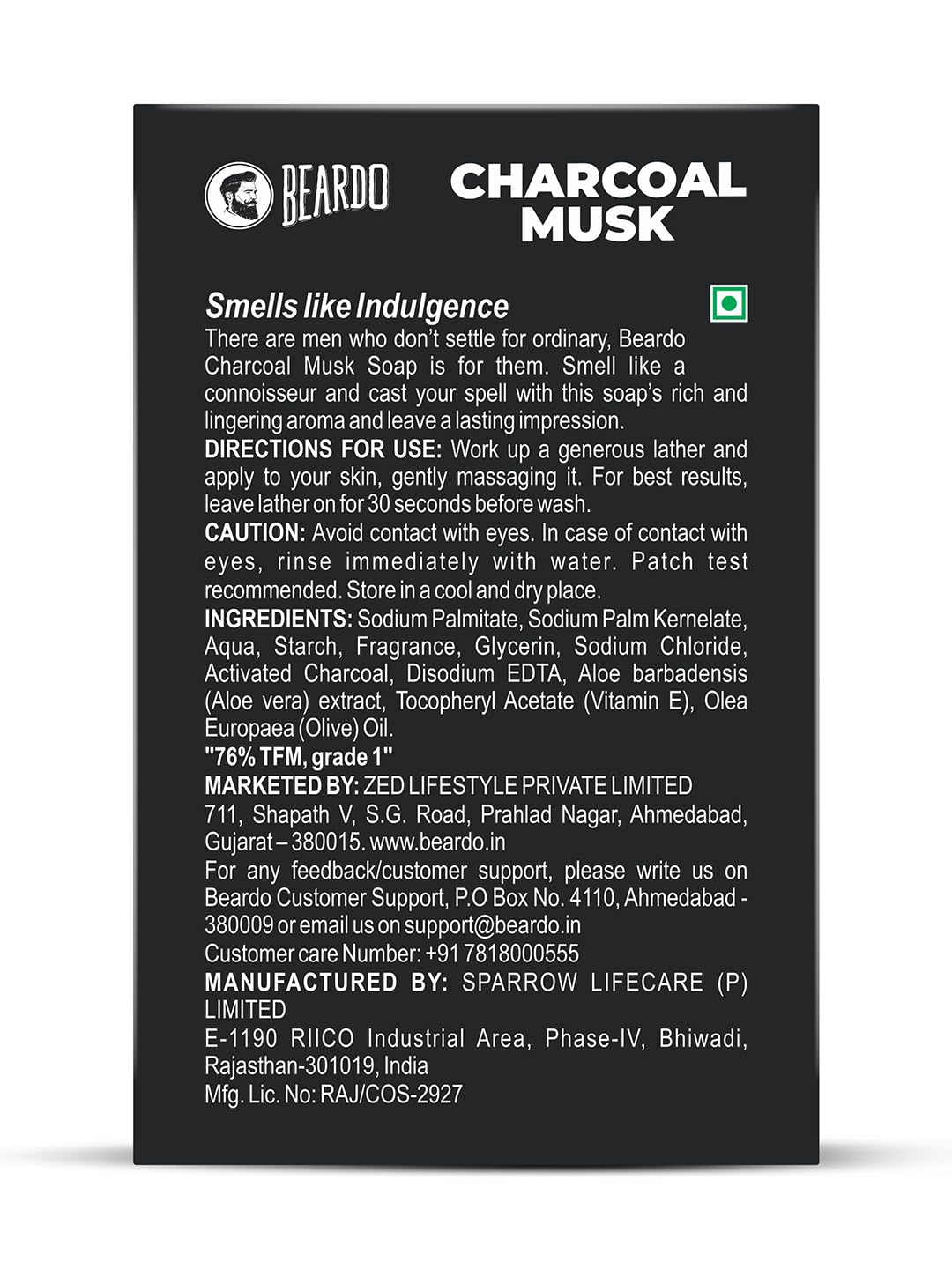 Beardo Activated Charcoal Musk Soap for Men, 75g x 3 | With Activated Charcoal | Deep Cleansing, Anti-Pollution | Refreshing | Removes Impurities | Removing Excess Oil