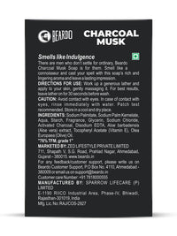 Beardo Activated Charcoal Musk Soap for Men, 75g x 3 | With Activated Charcoal | Deep Cleansing, Anti-Pollution | Refreshing | Removes Impurities | Removing Excess Oil