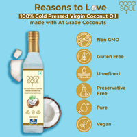 Coco Soul Cold Pressed Unrefined Virgin Coconut Oil | 60% MCT | Multipurpose Usage | Daily Cooking| Keto Friendly | Naturally Cholesterol Free | A1 grade real coconut | From Makers of Parachute 250 ml