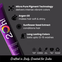 2.Oh! Italian- Charcoal Hair Color For Women & Men | Ammonia-Free DIY Semi Permanent Hair Color | Enriched with Argan Oil | Lasts upto 12-15 Washes | Pack of 2