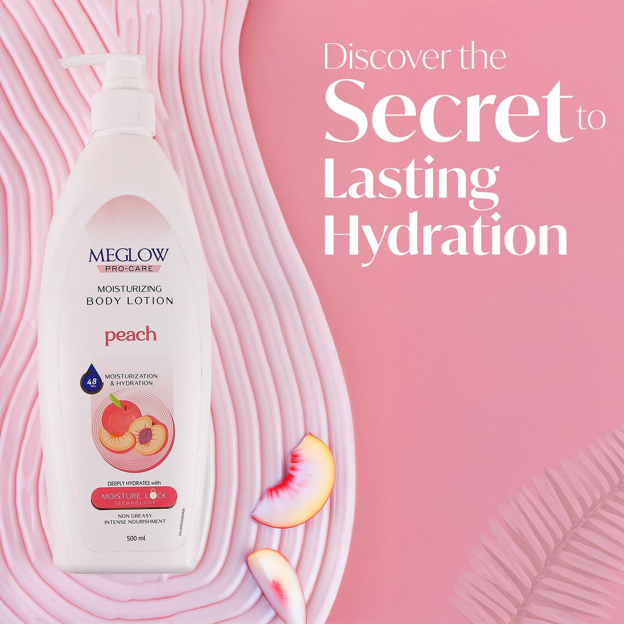 Meglow Pro-Care Moisturizing Body Lotion | Refreshing Peach Body Moisturizer for Women & Men | Hydrating Lotion for All Skin Types-500ml