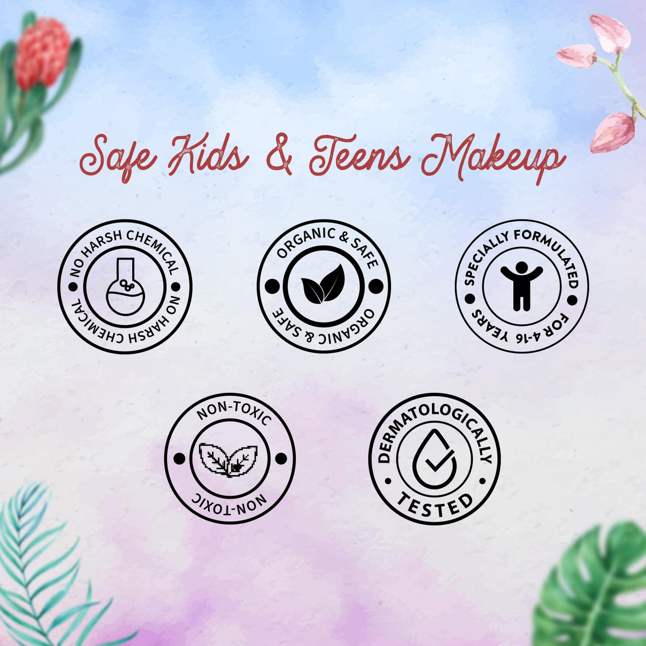 Whimsy Safe, Organic, Water Washable Pop Eyeliner for Girls|Matte Finish Liquid Eye Liner for Girls|Long Lasting Eye Makeup|Safe Eye Makeup for Kids|Smudge-proof|Quick Drying Eyeliner (Purple)