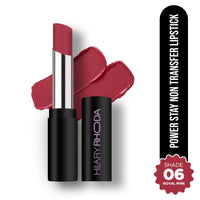 Hilary Rhoda Power Stay NonTransfer Lipstick | Matte Finish | Infused with Vitamin E & Shea Butter | Lightweight & Highly Pigmented | Glides Easily & Smudge-Proof |3.2g (Royal Pink - Shade 06)