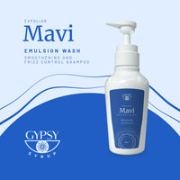 Gypsy Syrup Mavi Shampoo for Smoothening And Frizz Control | Repairs damaged hair and boosts hair growth | Emulsion Wash - 300g