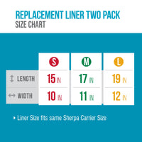 Sherpa (2 Count) Replacement Liners for Travel Pet Carriers - White, Medium 2 Count (Pack of 1)