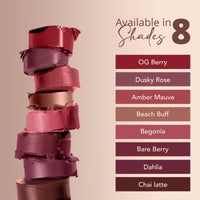 Carlton London Creamy Matte Stick Lipsticks Smudge-Proof Gift Set | Enriched with Vitamin E, Castor oil | Long Lasting | Highly Pigmented, Gifts for woman & girl | Upto 8Hrs - 8X1.7g