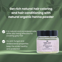 Organic Netra Henna Powder for Hair Colour, Pure and Natural Care for Lustrous Hair, Treats Scalp, Perfect Hair Conditioner, Cover Grey Hair, Chemical Free - 30g (Pack of 1)
