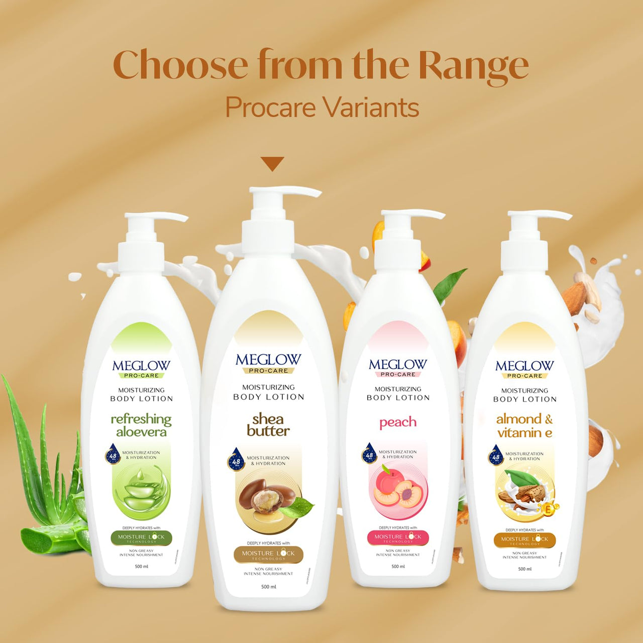 Meglow Pro-Care Moisturizing Body Lotion | Refreshing Moisturizer for Women & Men | Hydrating Lotion for All Skin Types-500ml