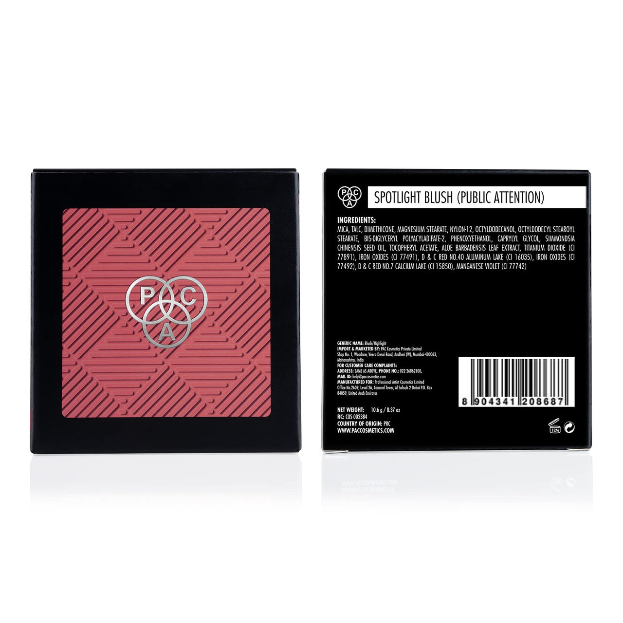 PAC Spotlight Blush | Natural Brightening Lip Color Lightweight Long Lasting Ultra-Matte HD Finish Blusher for Face Makeup | Highly Pigmented & Blendable for All Skin Type - Public Attention (10.6g)