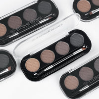 PAC Eyebrow Definer Palette (4 colors) | Comes with 2-in-1 Angled & Spoolie Brush | Fine Buildable Powder Formula | Long Wearing & Blendable Shades | 4G