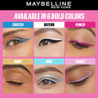Maybelline New York Tattoo Play Pink Liquid Eyeliner - Punch, Upto 48 Hours Bold Color, Water-proof Eyeliner & Smudge-proof. Maybelline High-impact Color Liner, Vegan Formula | 2.1ml