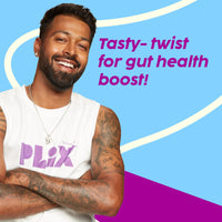 PLIX - THE PLANT FIX Happy Tummy Pre+Probiotic 15 Effervescent Tablets For Good Gut,Digestion,Metabolism With 20 Billion CFUs,Vital Probiotic Strains,Pack of 1 (Green Apple), 90 grams