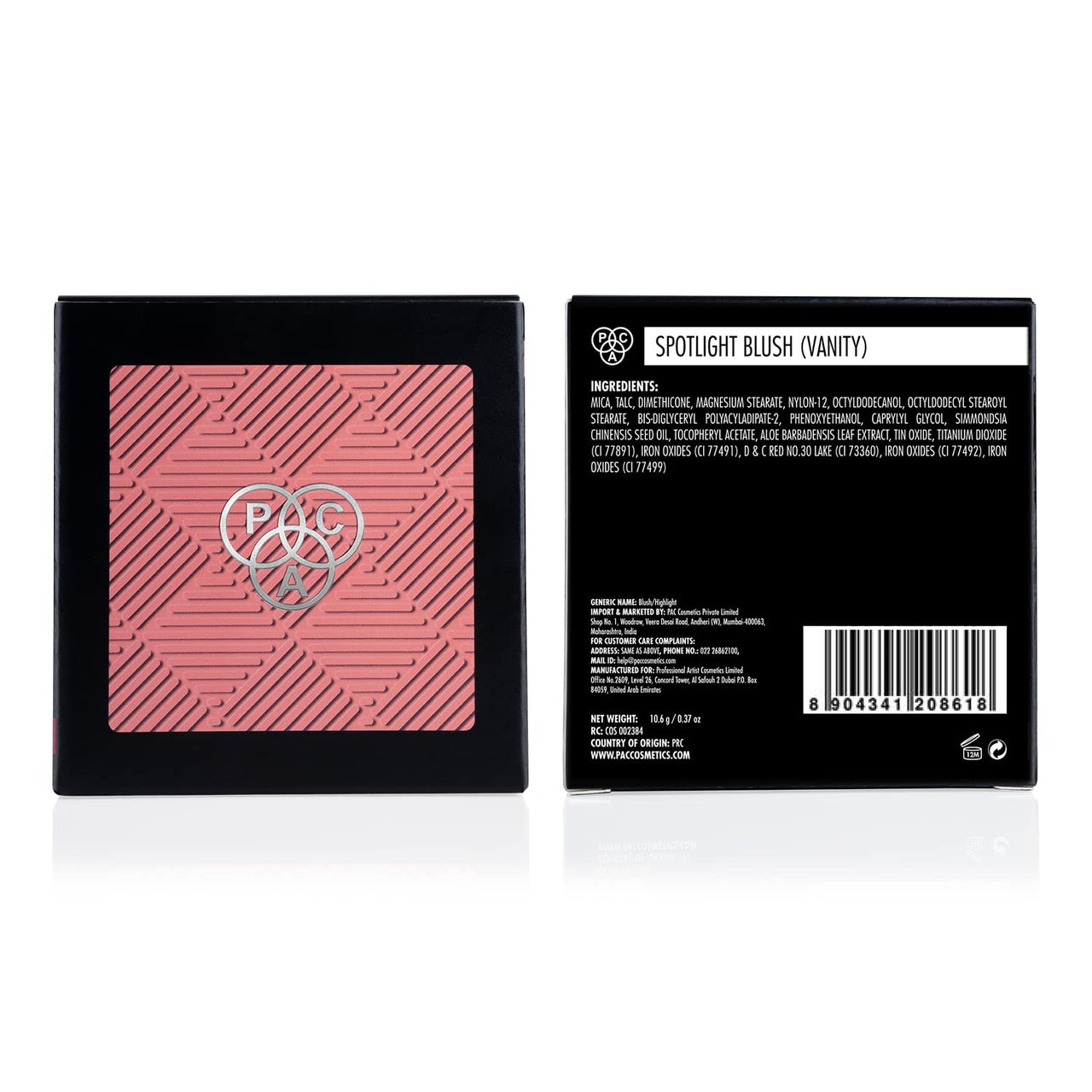 PAC Spotlight Blush | Natural Brightening Lip Color Lightweight Long Lasting Ultra-Matte HD Finish Blusher for Face Makeup | Highly Pigmented & Blendable for All Skin Type - Vanity (10.6g)