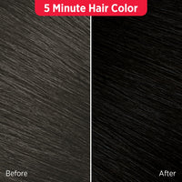 Revlon Top Speed Hair Color for Men Natural Black with Outrageous Conditioner 190ml | 100% Grey Coverage in 5 Minutes | Infused with Mother of Pearl and Ginseng Root extract | Prevent Fading, add Volume, Softness & Shine to Hair