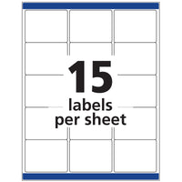 Avery ID Labels, Sure Feed Technology, Permanent Adhesive, 2