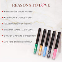 Just Herbs Eyeliner Waterproof And Smudge Proof, Long Lasting Matte Eyeliners 2 Ml (Deep Black)