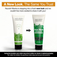 Nourish Mantra Green Tea Tatva Face Wash | With Green Tea, Walnut Powder & Niacinamide| For All Skin Types | 2-in-1 Exfoliator & Face Cleanser | Paraben & SLSSLES Free - 100 ml
