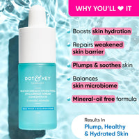 Dot & Key Hydrating Hyaluronic Acid Serum With Vitamin C + E | For Plump, Glowing Skin | Face Serum for Dry Skin, Oily & Normal Skin | With Ceramide & Acai Berry | 30ml