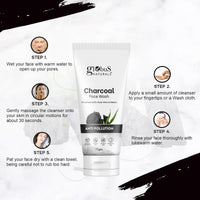 Globus Naturals Anti Pollution Charcoal Face Wash, Enriched with Tea Tree Oil, For Oily & Acne Prone Skin, 75 gm (Pack of 2)