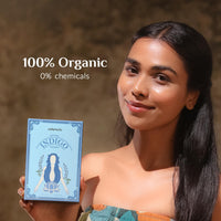 Ashpveda Organic Hair Color Henna & Indigo Powder Combo | 100% Organic Plant-Based, Sun Dried, Triple Refined | Natural Grey Hair Coverage | Premium Hair Color for Women and Men (100gm +100gm)
