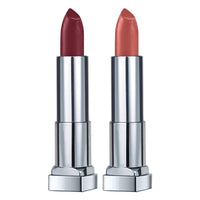 Maybelline New York Color Sensational Creamy Matte Lipstick, 696 Burgundy Blush, 3.9g And Maybelline New York Color Sensational Creamy Matte Lipstick, 657 Nude Nuance, 3.9g