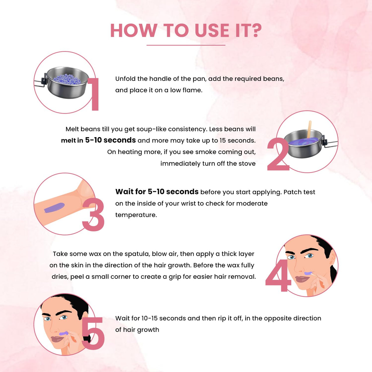 Urban Yog Brazilian Beans Wax, Face Wax/Katori Wax for Women (100g) | India’s 1st Liposoluble Stripless Wax | Pan with Handle & Spatula | Natural Ingredients | For Upper Lips, Chin, Cheeks & Hairline