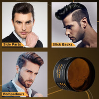 Men Deserve - Hair Pomade for Men (100g) | Strong Hold and Wet Look | Paraben, Sulphate, and Petroleum Jelly Free | Enriched with Rosemary Leaf Extract and Vitamin E Oil | Water Based