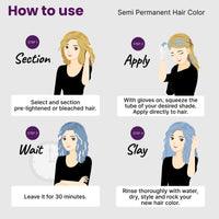 2.Oh! Italian- Cerulean Blue Hair Color For Women & Men | Ammonia-Free DIY Semi Permanent Hair Color | Enriched with Argan Oil | Lasts upto 5-6 Washes | Pack of 2