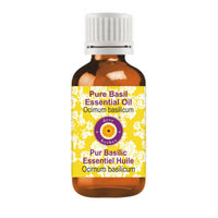 Deve Herbes Pure Basil Essential Oil (Ocimum basilicum) Steam Distilled 15ml