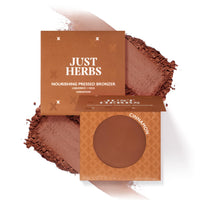 Just Herbs Nourishing Pressed Bronzer Liquorice + Cica for Face Makeup 3.5g (Cinnamon, 3.5)