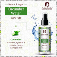 Passion Indulge Cucumber Water Skin Toner | Makeup Remover 100ml | Acne Removal & Reduce Skin Inflammation | Suitable For All Skin Type | BUY 1 GET 1 FREE