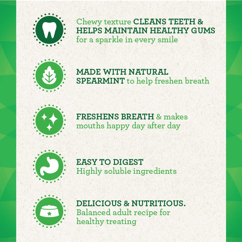 Greenies TEENIE Natural Dental Care Dog Treats Mint Fresh Flavor, 12 oz. Pack (43 Treats) 43 Count (Pack of 1)