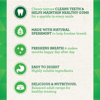 Greenies TEENIE Natural Dental Care Dog Treats Mint Fresh Flavor, 12 oz. Pack (43 Treats) 43 Count (Pack of 1)