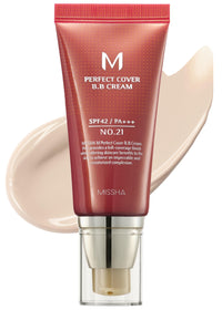 Missha M Perfect Cover BB Cream SPF42 PA+++ - | Matte Finish | All Skin Types I No 21. Light Beige) I 50ml