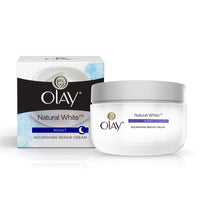 Olay Night Cream Natural White Fairness Night Moisturiser, 50g And Olay Natural White Light Instant Glowing Fairness Cream, 40g