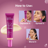 Hilary Rhoda Here to Blur Primer | Tinted & Silicon-Based | Water Resistant Primer | Matte Finish & Blurs Pores | Oil Control & Lightweight | 25g