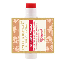 RYLLZ ESSENTIALS Cherry Lip Balm | SPF 50 PA+++ | With Shea Butter, Kojic Acid, Ceramide, Niacinamide, Alpha Arbutin & Hyaluronic Acid | Red Tint | For Lip Lightening & Moisturized Lips | 5 Gm