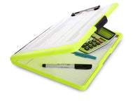 Dexas 3517-803 Slimcase 2 Storage Clipboard with Side Opening, Neon Yellow. Organize in Style for Home, School, Work, or Trades! Ideal for Teachers, Nurses, Students, Homeschooling, and Beyond.