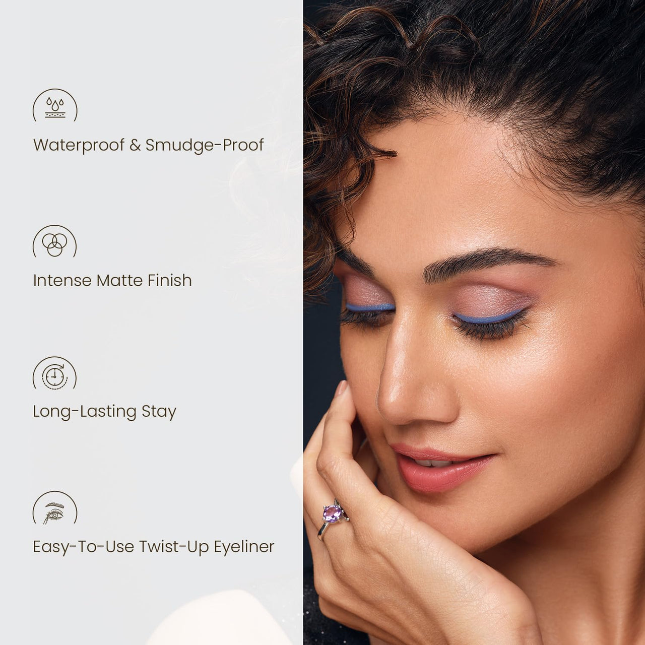 SWISS BEAUTY Colour Me Happy Matte Eyeliner Pencil | Waterproof & Smudge-Proof Pencil | Long-Lasting | Shade- Rose Camellia, 0.4Gm, Red