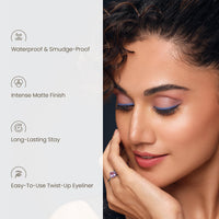 SWISS BEAUTY Colour Me Happy Matte Eyeliner Pencil | Waterproof & Smudge-Proof Pencil | Long-Lasting | Shade- Rose Camellia, 0.4Gm, Red