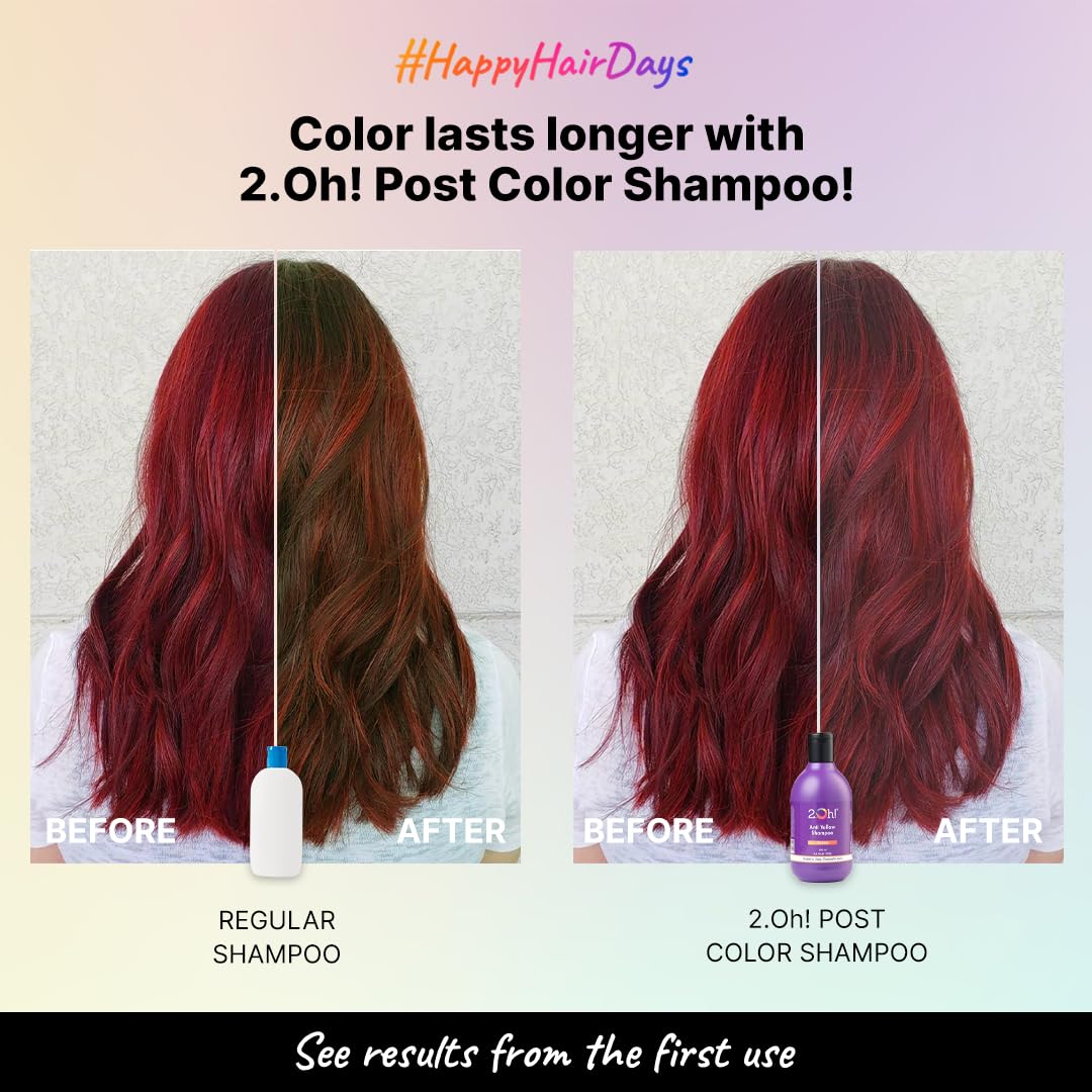 2.Oh! Italian Post Color Shampoo with Color Protect Complex | Daily Use Shampoo for Coloured Hair with pH 4.5 | Anti Frizz Shampoo for Color Treated Hair | Colour Protect Shampoo for Women and Men