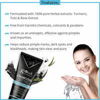 Globus Naturals Anti Pollution & Anti Acne Activated Charcoal Face Wash, For Both Men & Women, 100ml