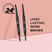 ZM Zayn & Myza Eye Makeup Combo | Wow Brow Eyebrow Pencil (Grey Brown), Blink It Mascara & Gel Kajal (Black) | Waterproof and Smudge proof (3 Items in the set)