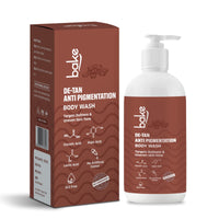 BAKE De-Tan Anti Pigmentation Coffee Body Wash with Kojic Acid, Glycolic Acid, Lactic Acid for Dark Spots, Pigmentation, Tanning & Tan Removal | For Men & Women | 250ml